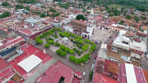 Downtown of a Magical Mexican Town. Mascota, Jalisco