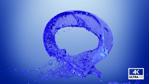 Vortex Splash Of Blue Water V2