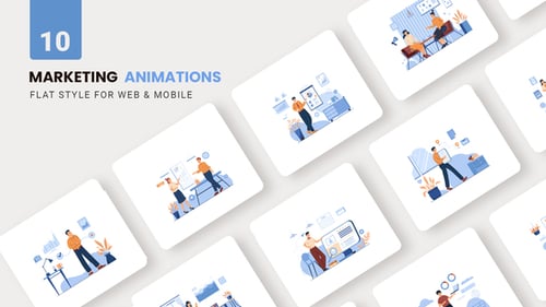 Flat Design Business Marketing Animations for Explainer Videos