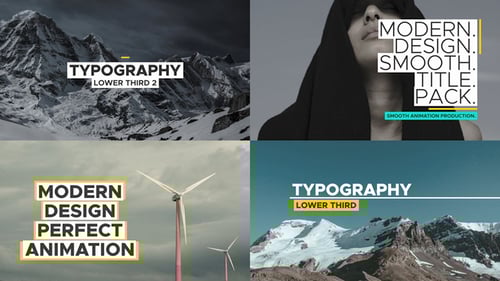 Modern Dynamic Typography Animation Pack with Lower Thirds