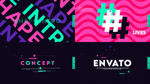 Vibrant Kinetic Typography Intro with Geometric Motion Graphics