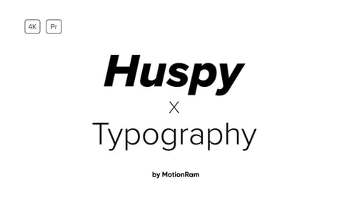Huspy Typography 1.0 - pour Premiere Pro