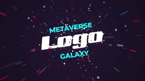 Futuristic Particle Logo Reveal in a Galaxy Tunnel