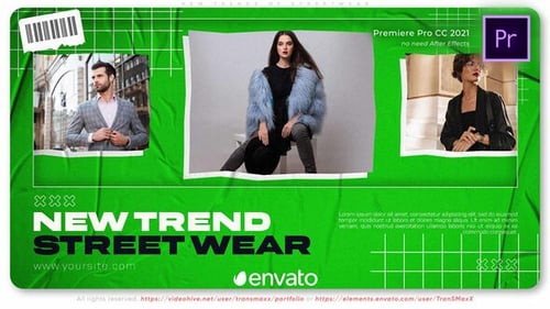 Dynamic Streetwear Fashion Promo Opener with Glitch Effects