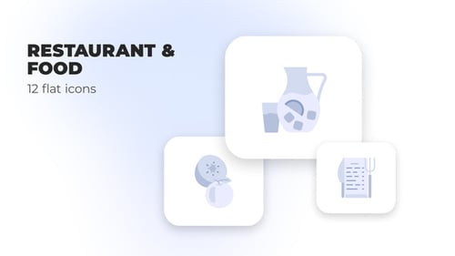 Restaurant & Food - Flat Icons