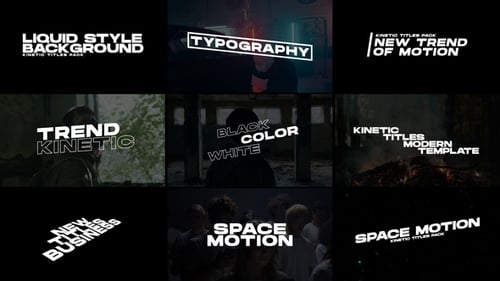 Dynamic Kinetic Titles Pack with Modern Text Reveals
