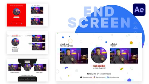 YouTube End Screens | After Effects