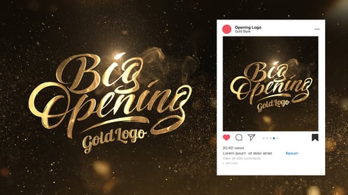 Golden Particle Luxury Logo Reveal Opener