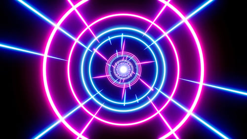Blue and Purple Laser Vj Loop
