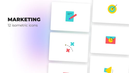 Flat Animated Marketing and Business UI Icons Pack