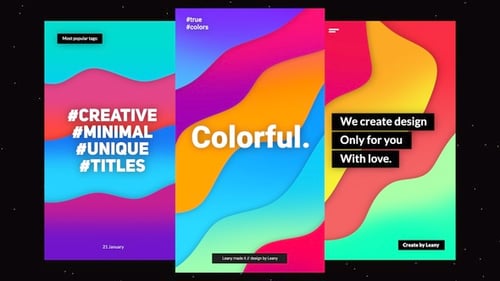 Dynamic Colorful Fluid Abstract Backgrounds for Social Media Stories