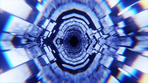 Boucle tunnel métallique Sci Fi