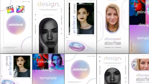 Publicaciones e historias creativas y minimalistas