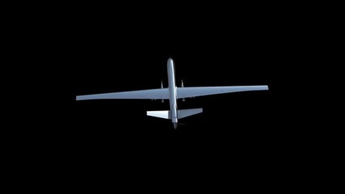 UAV-Drohne fliegt
