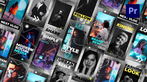 Dynamic Social Media Stories with Kinetic Typography and Abstract Graphics