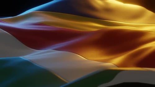 Dynamic Waving Fabric Flag Animation with Realistic Lighting