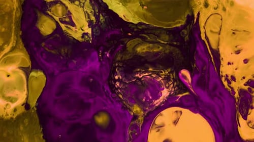 Abstract Swirling Colors in Ink