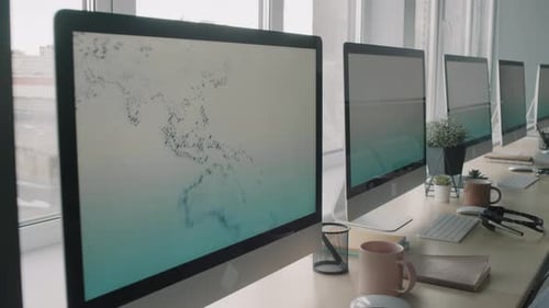 Leeres Büro des Call Centers