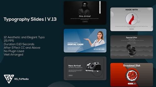 Modern Commercial Slideshow with Dynamic Typography and Geometric Transitions