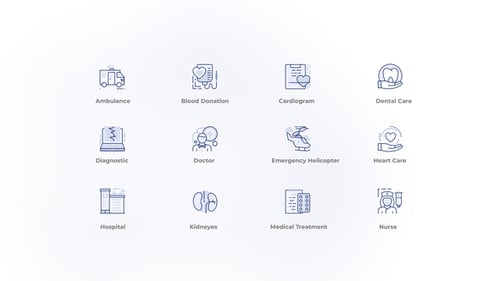 Animated Healthcare Service User Interface Line Icons