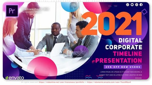 Modern Corporate Timeline Presentation with Dynamic Motion Graphics
