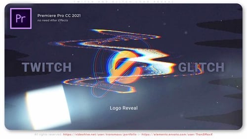 Dynamic Digital Glitch Logo Reveal Opener