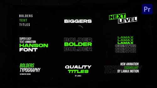 Dynamic Glitch Kinetic Text Titles