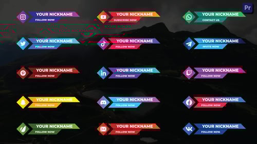 Dynamic Social Media Lower Thirds Pack