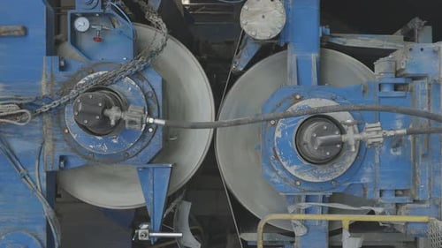 Old Manufactoring Equipment Produce Paper Machine Shafts At Paper Mill
