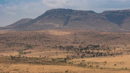 Timelapse of hills and plains in Maasai Mara