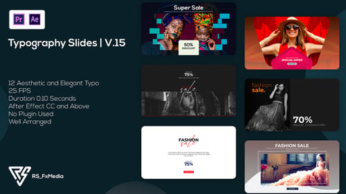 Typography | Fashion Promo Slides V.15 | MOGRT
