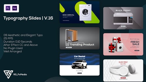 Typography | Product Promo Slides V.16 | MOGRT