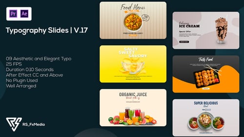 Typography | Food Promo Slides V.17 | MOGRT