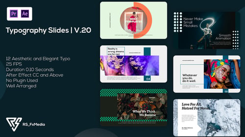 Clean Dynamic Typography Slides with Modern Layouts for Presentations