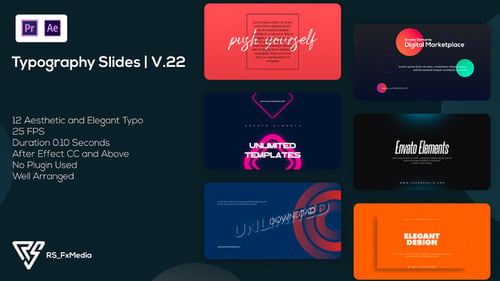 Typographie | Diapositives minimalistes, dynamiques et modernes V.22 | MOGRT