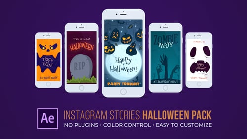 Spooky Animated Halloween Instagram Stories Pack