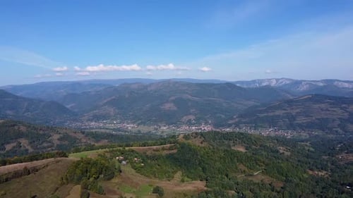 Aerial View Of Mountain Area In Apuseni Mountains In Romania