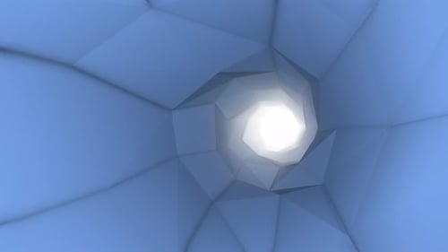 Blaue Polytunnel-Schleife