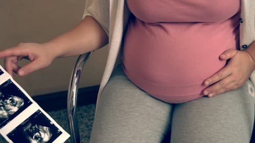 Pregnant Woman and Gynecologist Doctor at Hospital