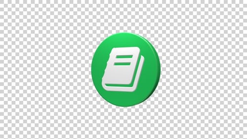 Rotating 3D Document Icon Animation