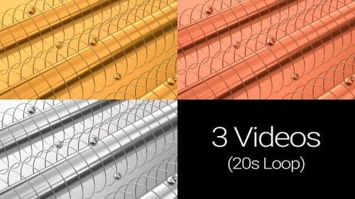 Abstract Metallic Cylinders with Rolling Spheres Loop Background Pack