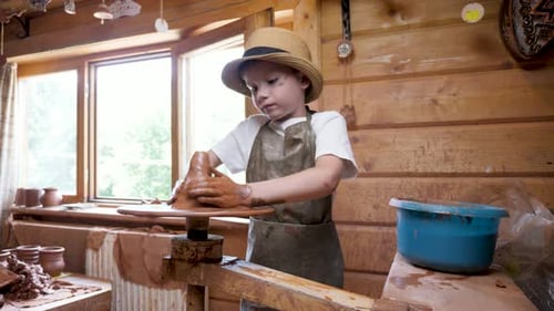 Töpferei Ton machen Kid