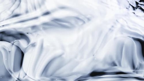 Abstract Fluid White Waves Background Loop Animation