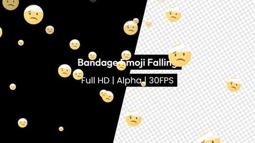 Animated Falling Bandage Emojis