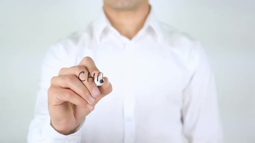 Writing 'Change is Coming' with a Marker