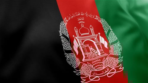 Realistic Waving Flag of Afghanistan