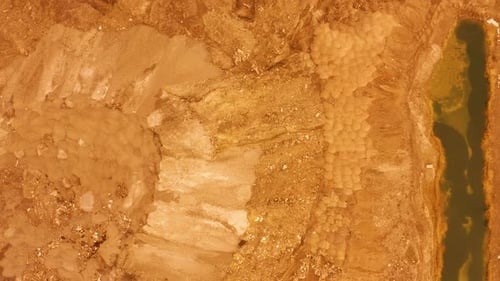 Aerial View. Flight Over the Surface of Planet Mars