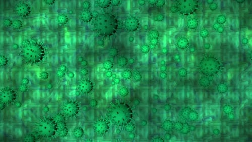 Abstract Green Microorganisms Medical Background