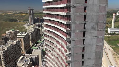 Construction of Skyscrapers in a Large Construction Complex