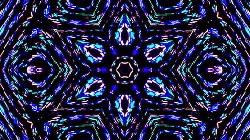 blue background. For show, colorful bright ornaments. star shape